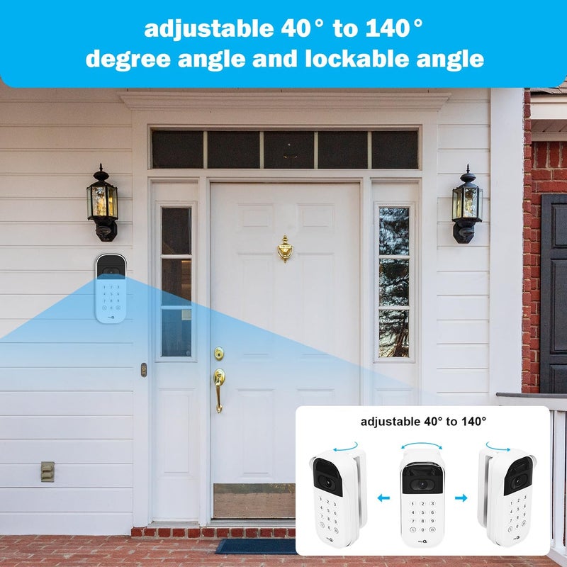 iTODOS 25ft Power Adapter Kit for myQ Smart Garage Video Keypad,Angle Adjustable(40 to 140) Degree Mounting Bracket for myQ, (2-in-1) Mount and Power Cable,Easy to Install - Image 3